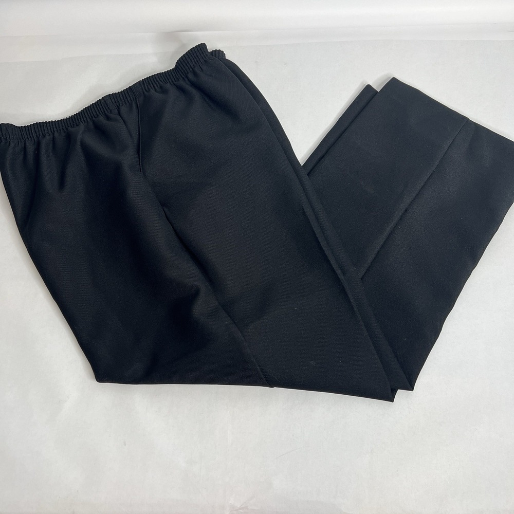 Alfred Dunner Petite Pull On Pants Womens 16P Charcoal Pockets Stretch Elastic